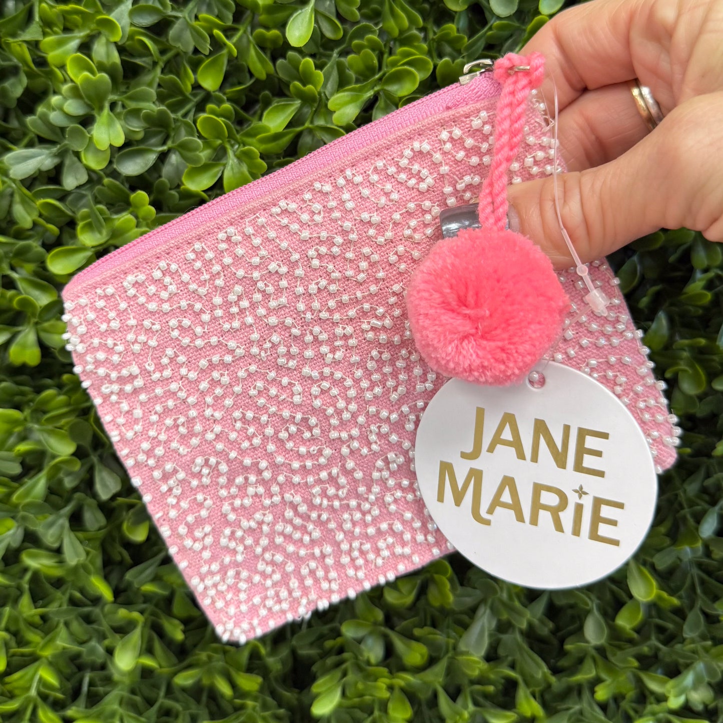 Jane Marie Cowgirl Smiley Face Beaded Coin Bag