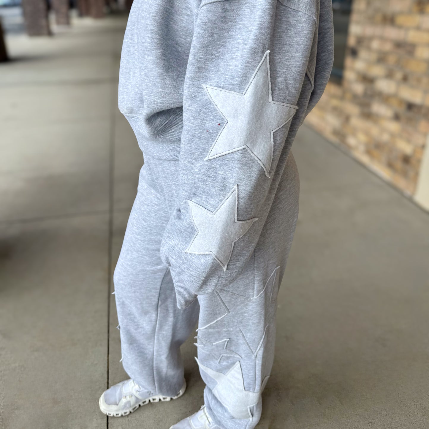 Star Patch Casual Set: Grey