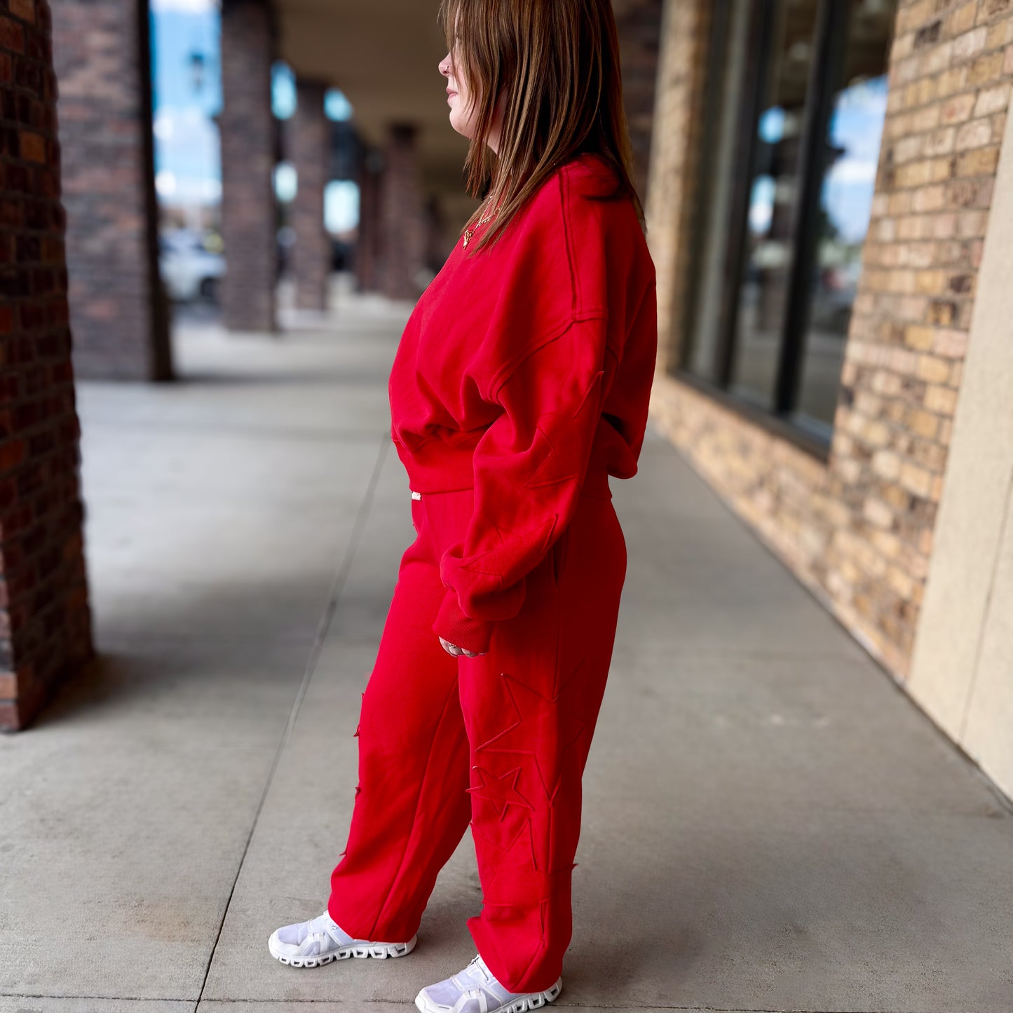 Star Patch Casual Set: Red
