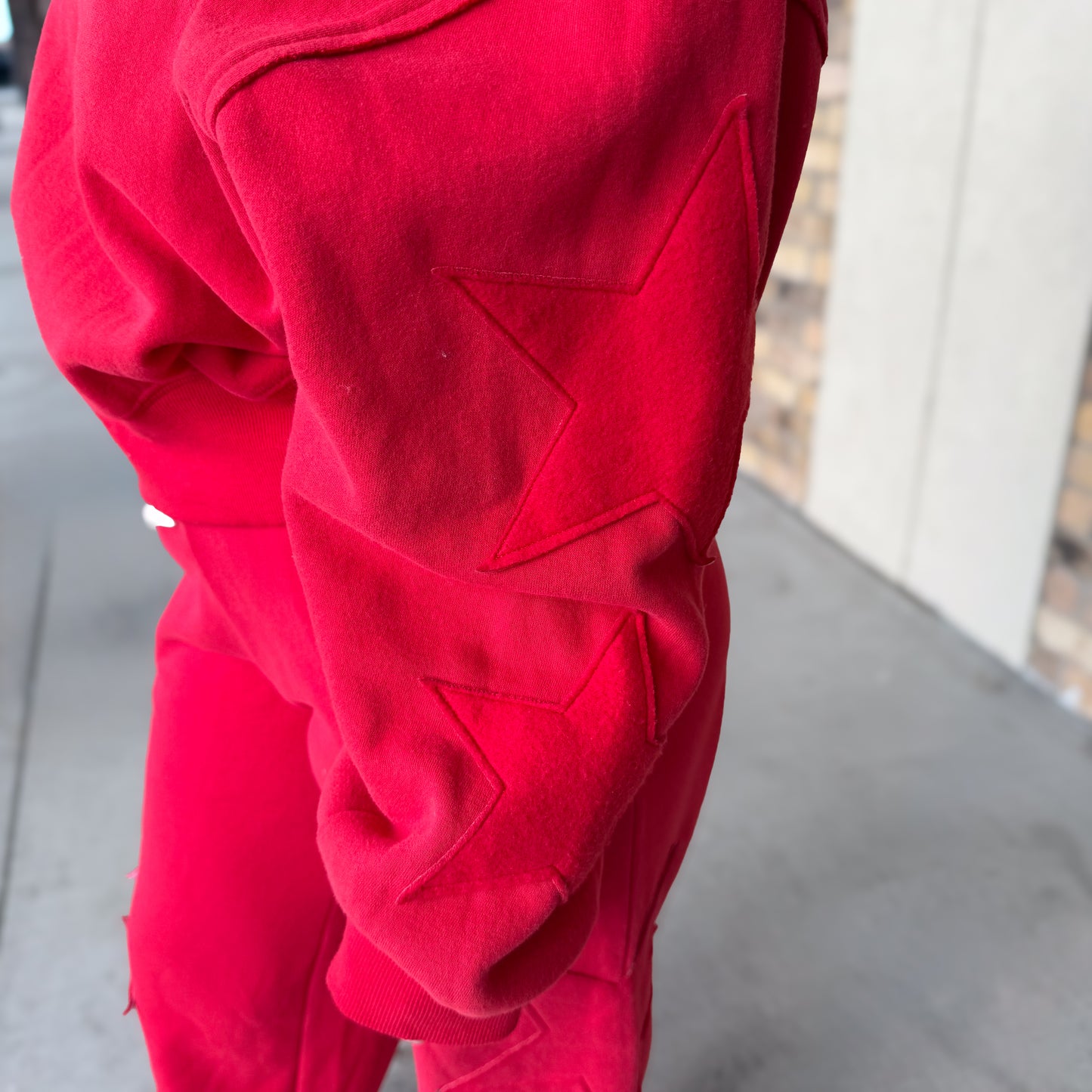 Star Patch Casual Set: Red
