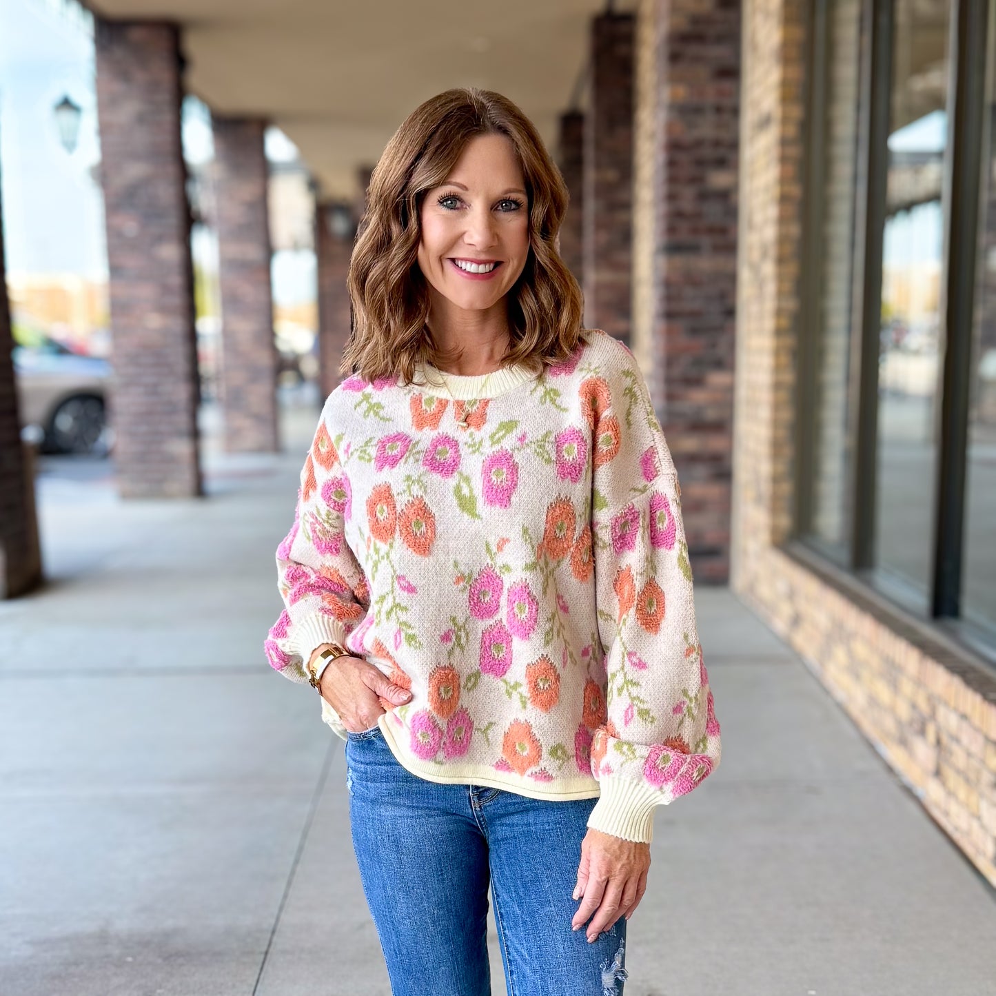 Sweet As Can Be Floral Sweater