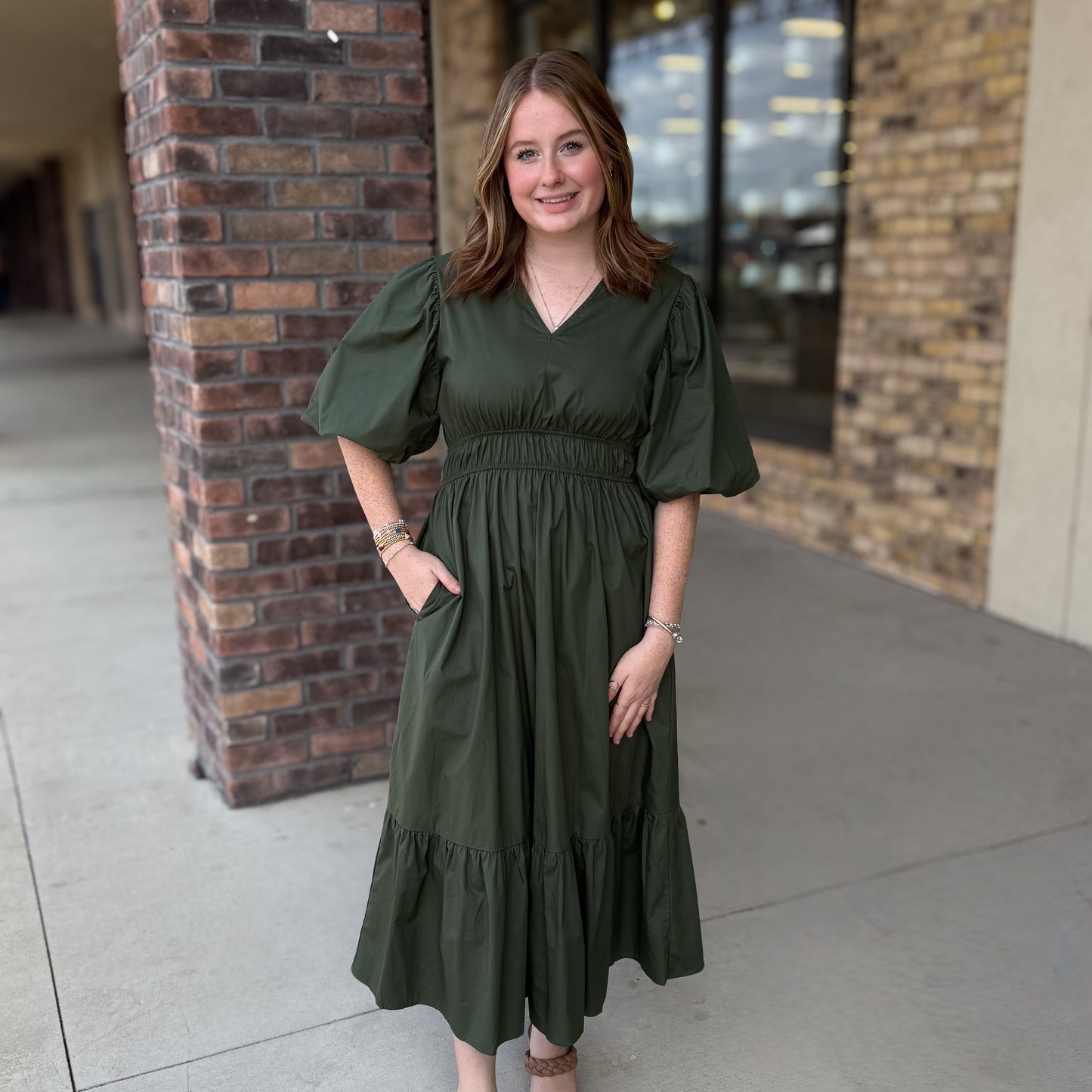 Olive Bliss Midi Dress