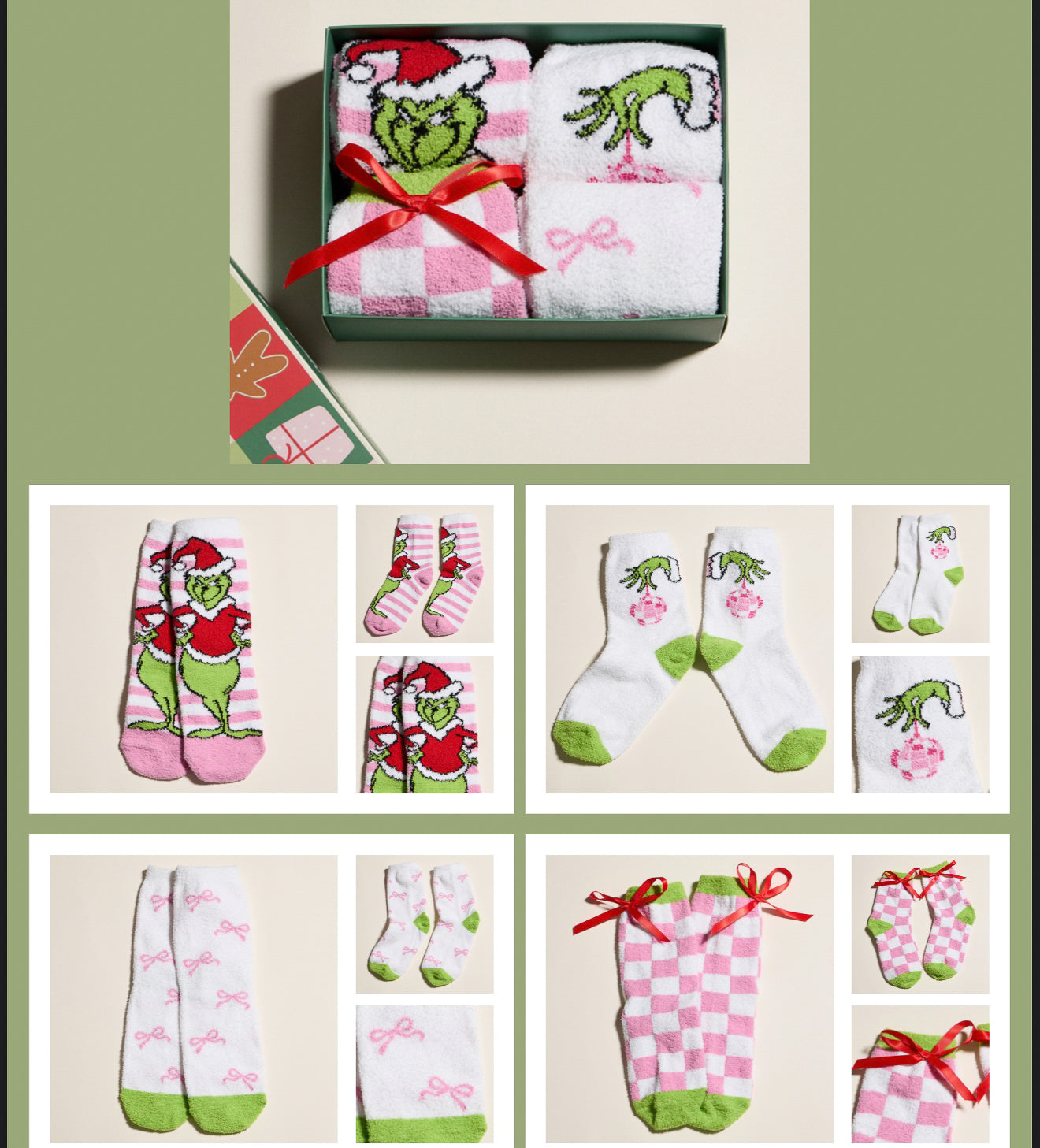 Grinch Christmas Sock Gift Set