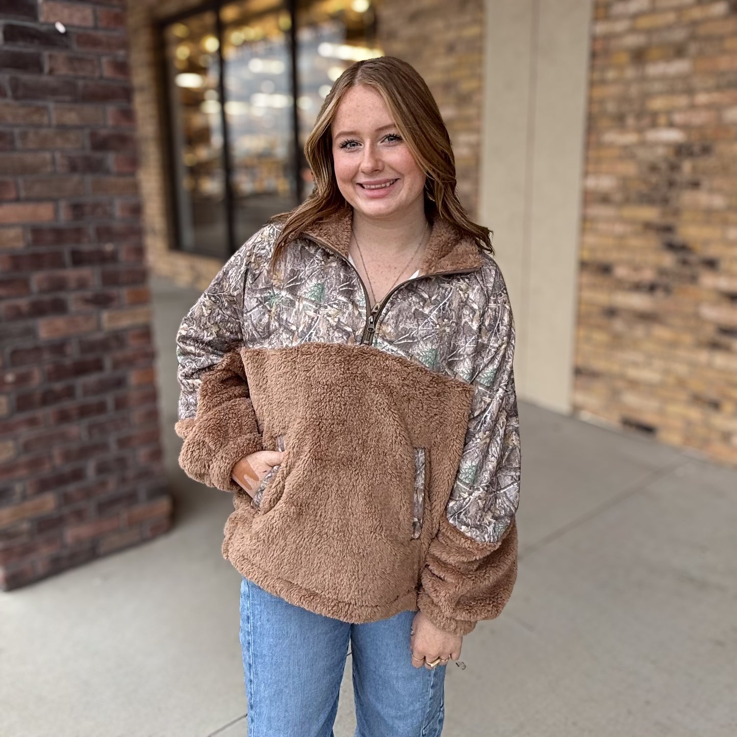 Camo Sherpa Pullover