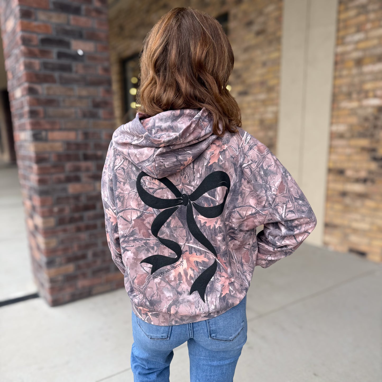 Simply Southern Camo Bow Sweatshirt