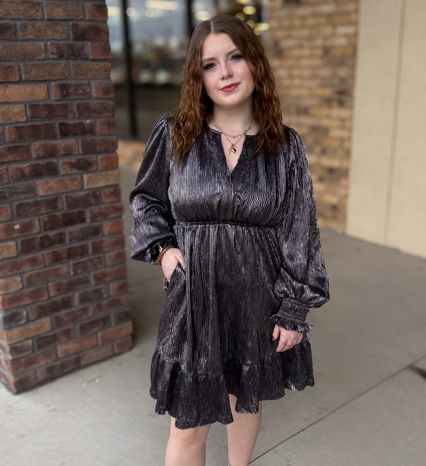 Let's Party Metallic Dress