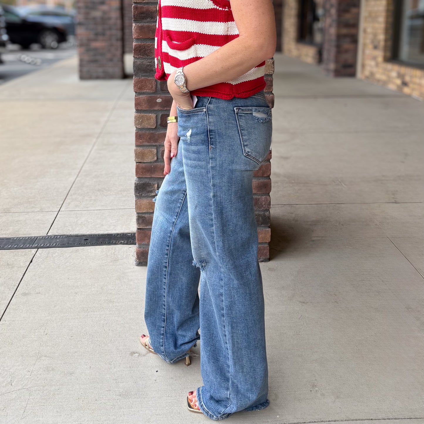 Risen High Rise Wide Leg Vintage Jean