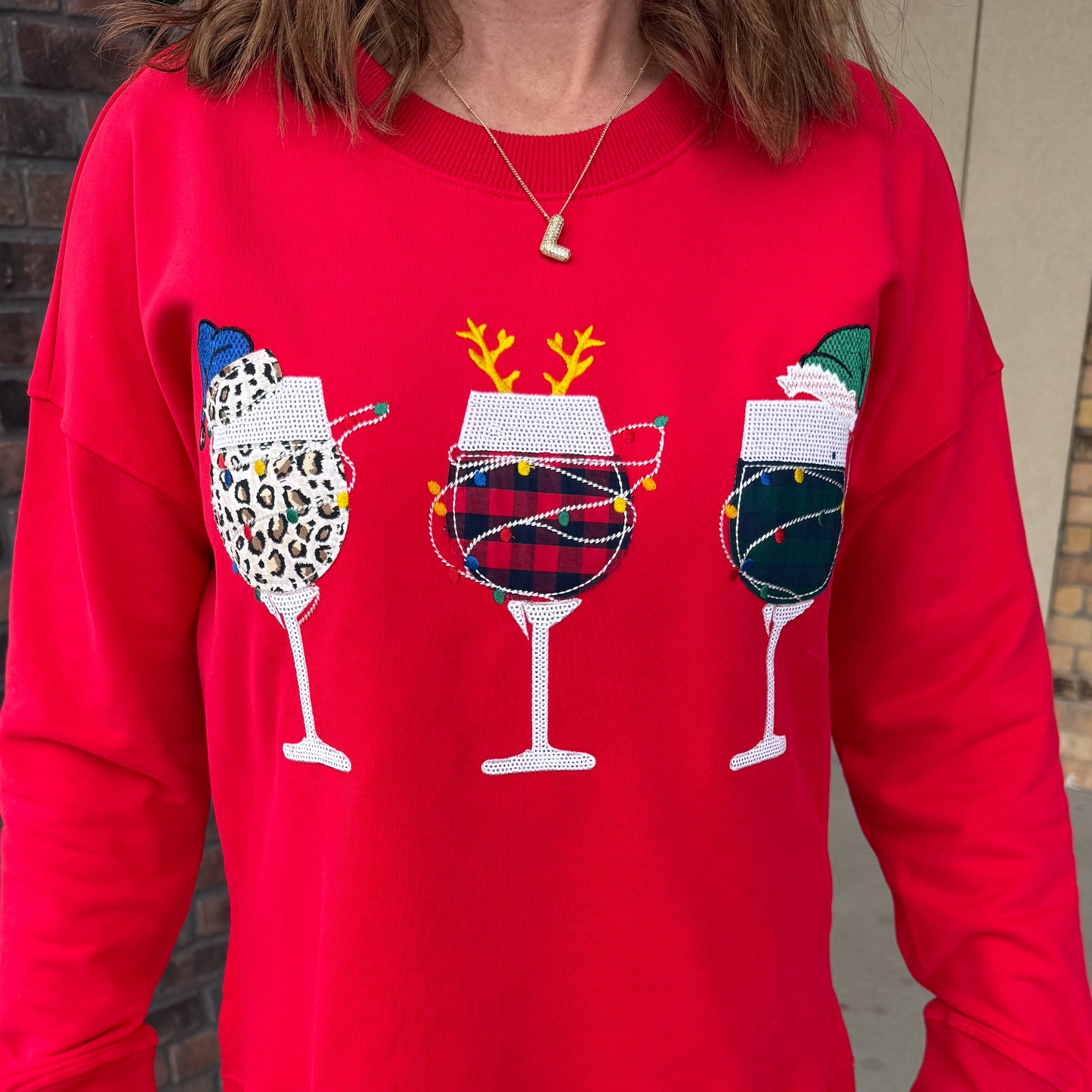 Christmas Wine Glass Top
