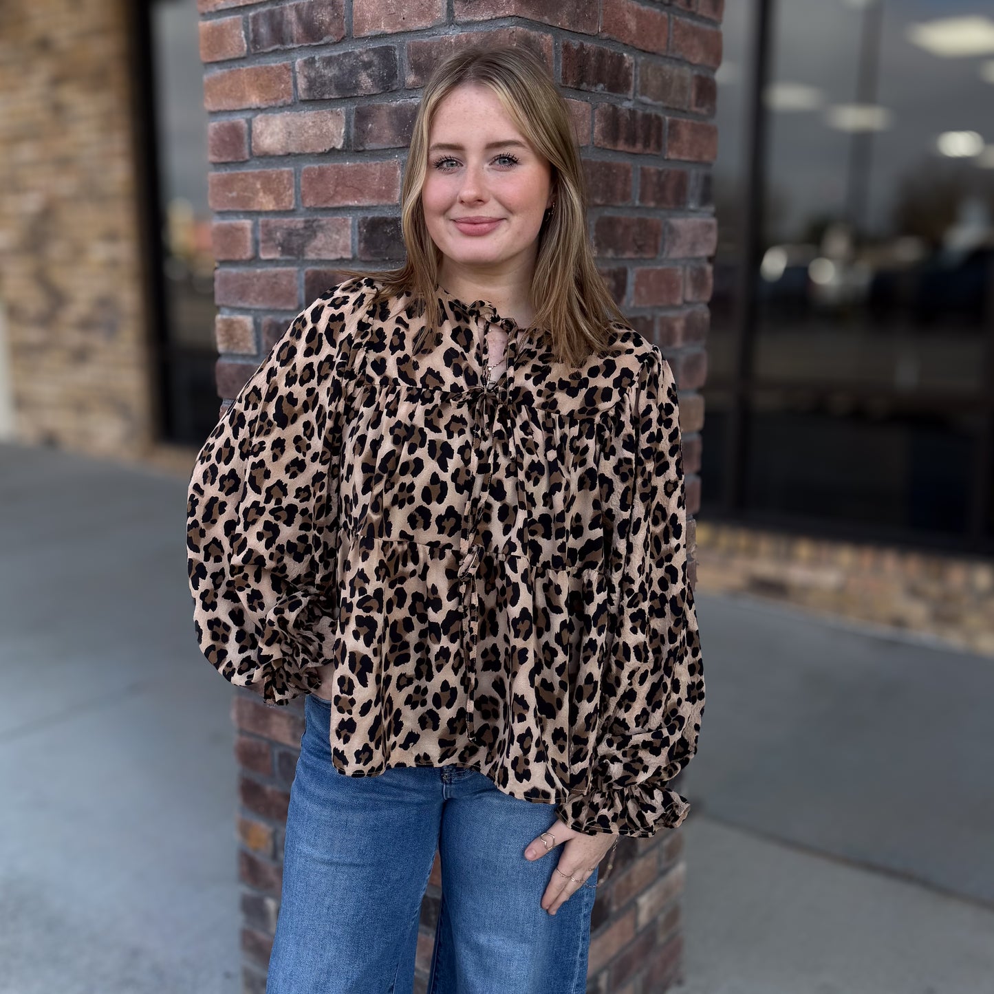Whimsical Leopard Blouse