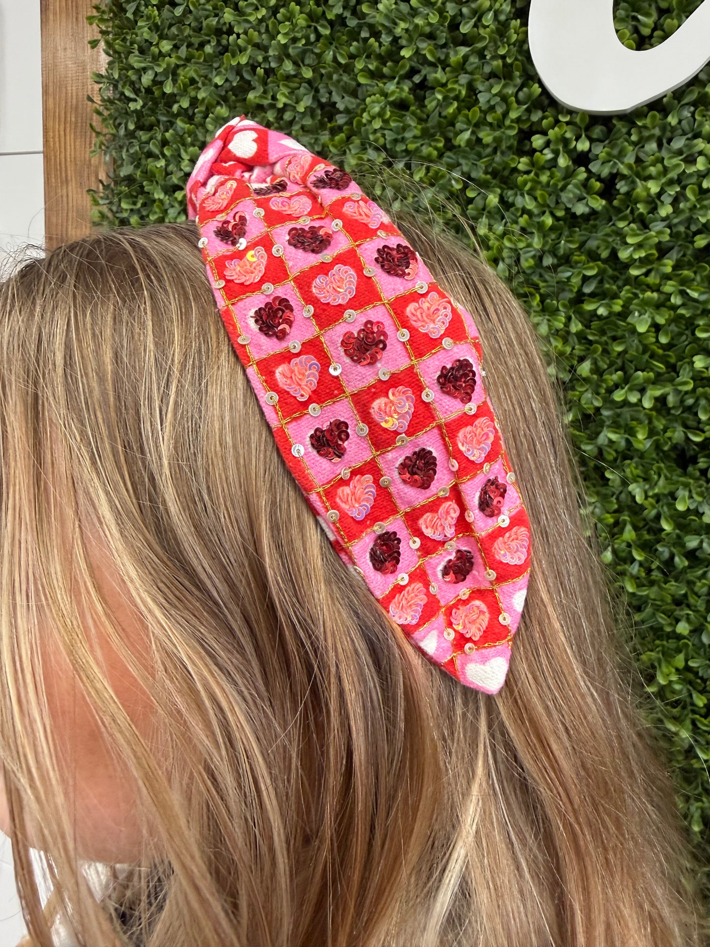 Valentine Checkered Headband
