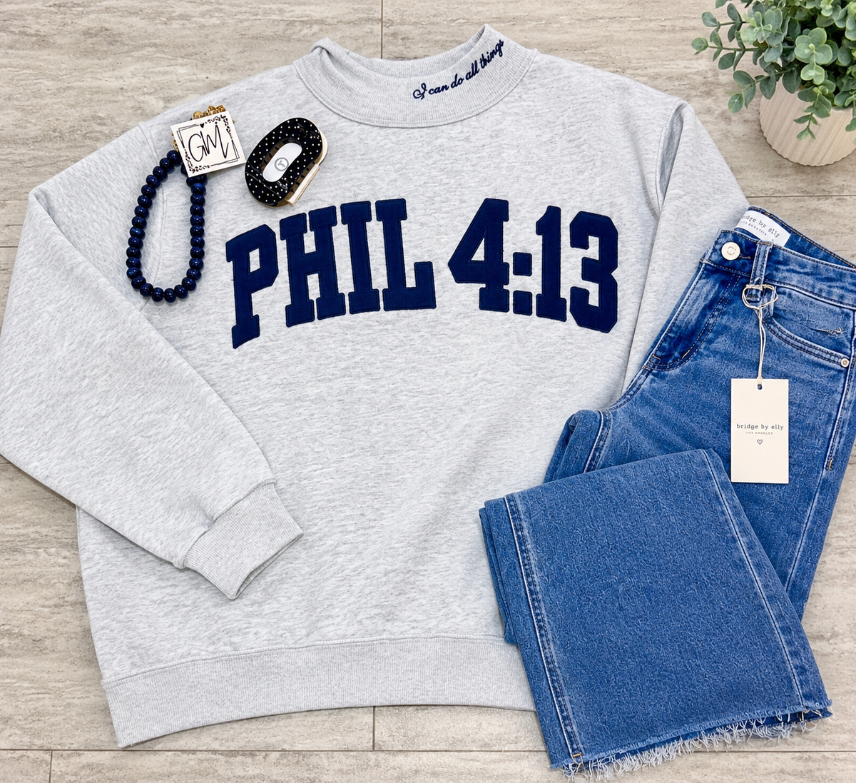 Phil 4:13 Mock Neck