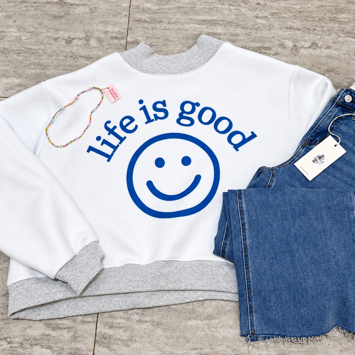 Cropped Reversible Mock Neck