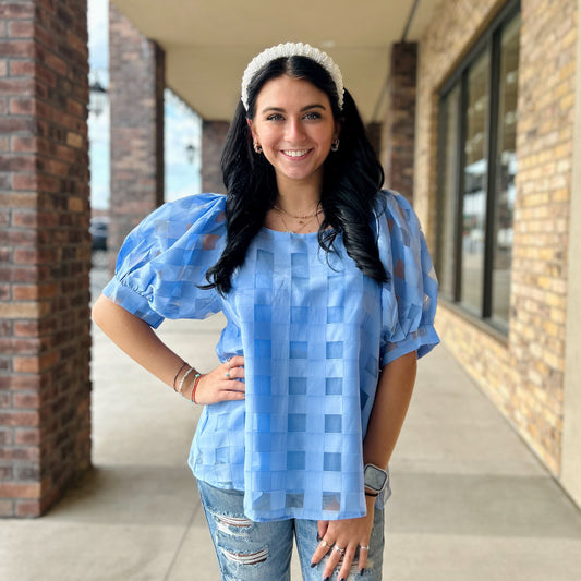 Checkered Grace Blouse