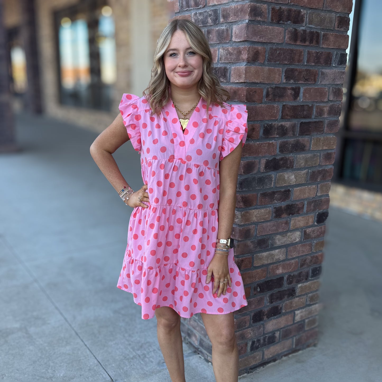 Tiered Sweetness Polka Dot Dress