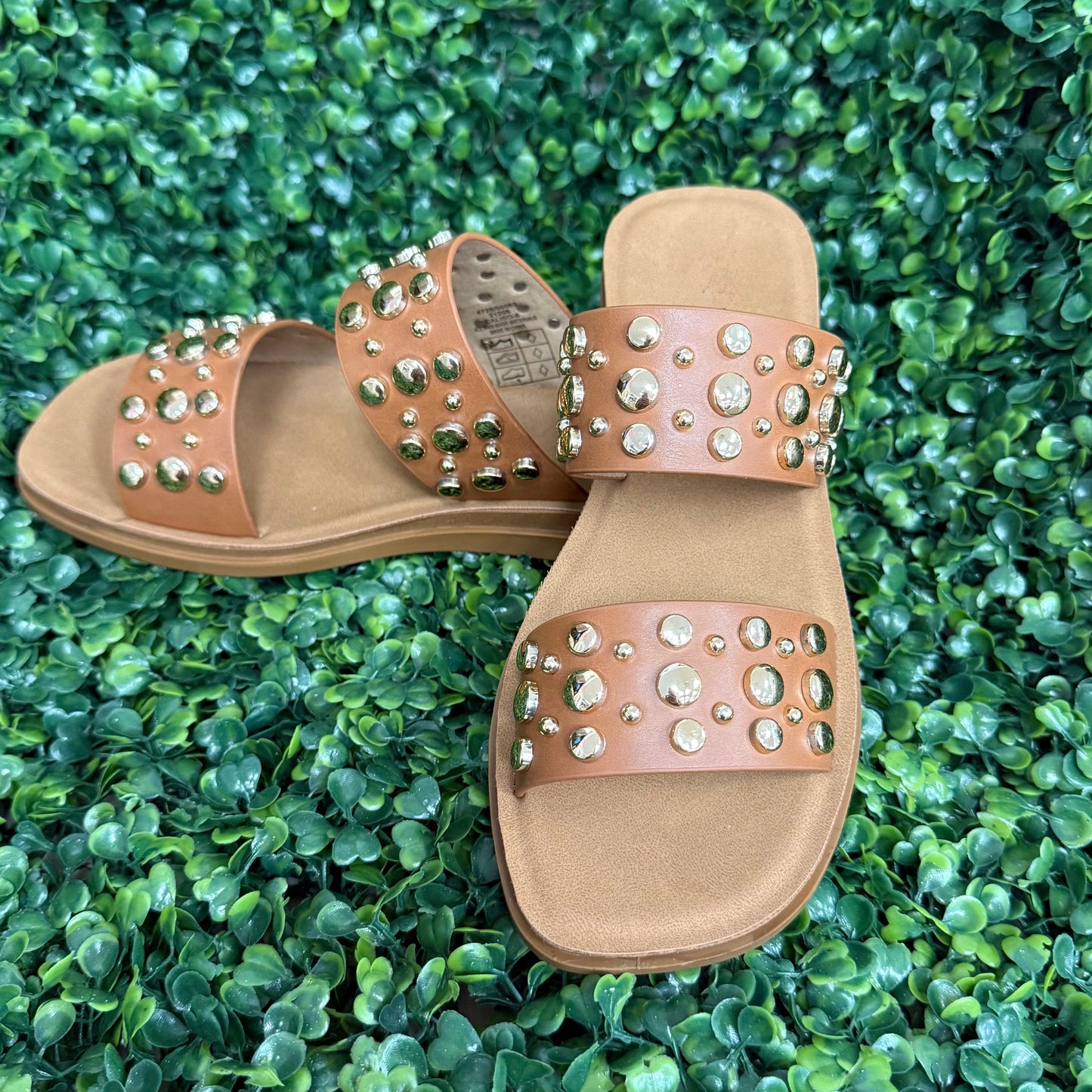 Caliso Tan Studded Sandal