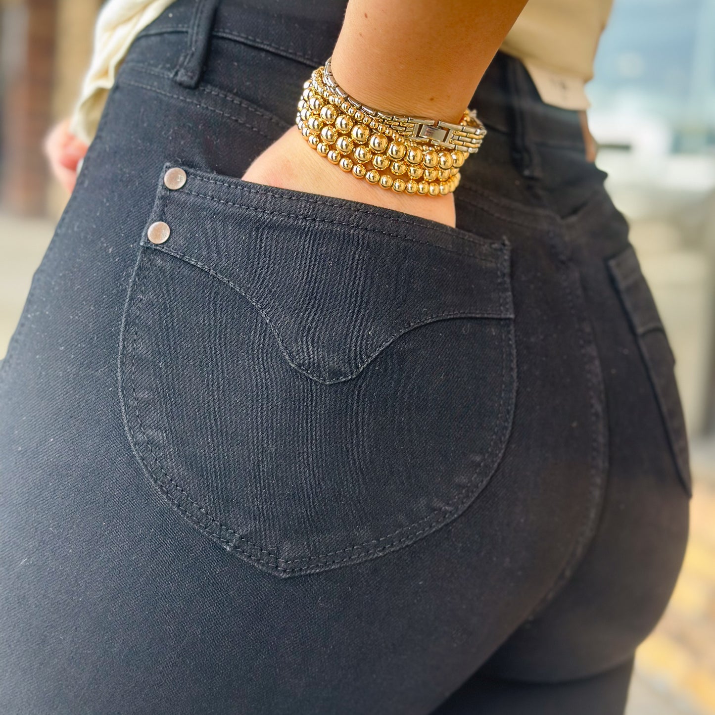 Judy Blue High Rise Tummy Control Shield Pocket Skinny
