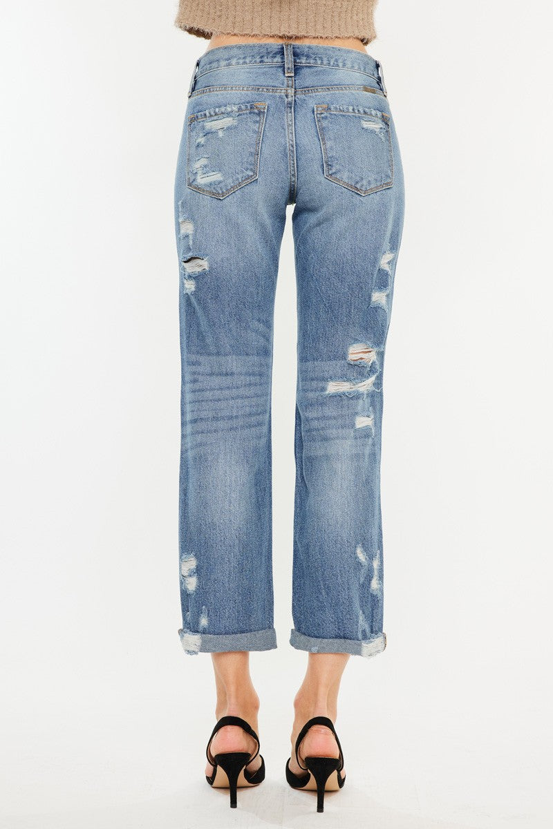 KanCan Mid Rise Classic Boyfriend Jean