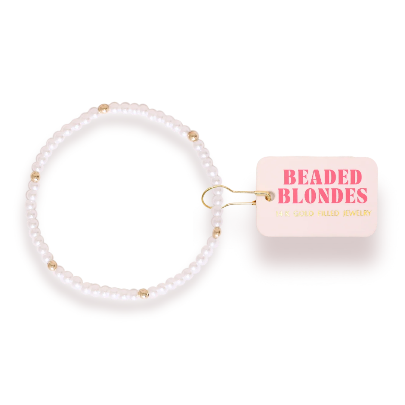 Beaded Blondes Lily Pearl Bracelet: Gold