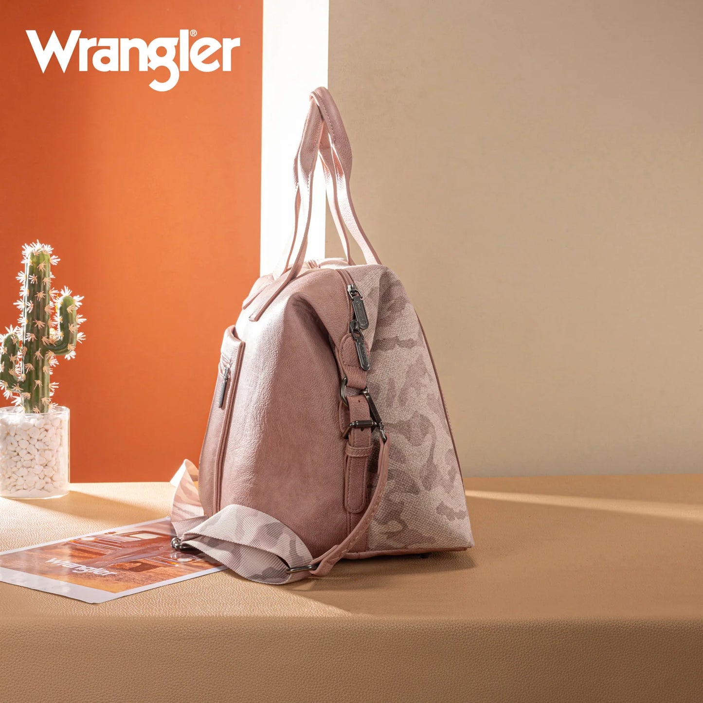 Wrangler Camo Print Collection Duffle Bag -Pink