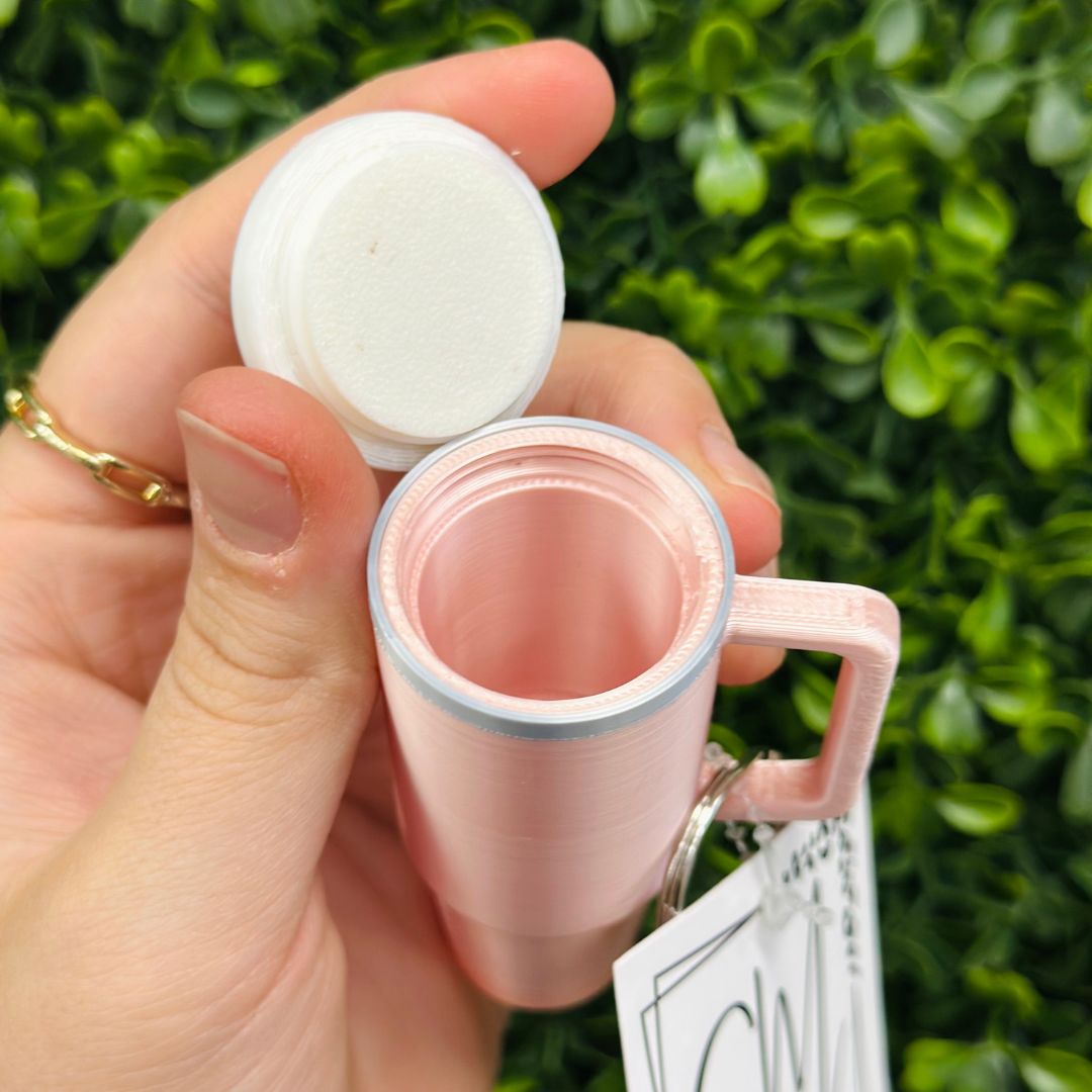 Tumbler Chapstick Holder Keychain