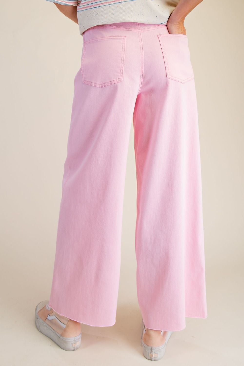 Pink High-Waisted Stretchy Pant