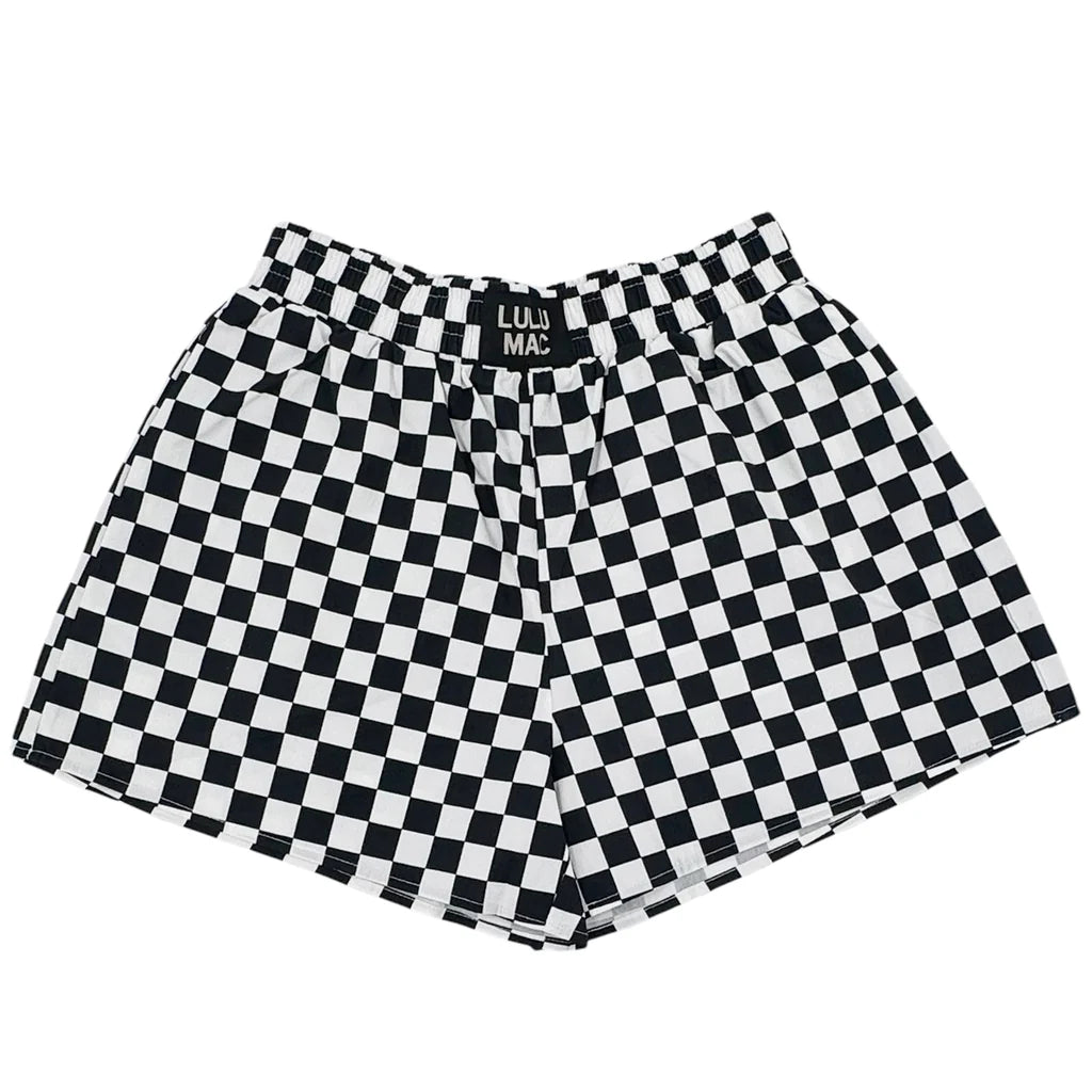Lulu Mac Black & White Checkered Boxer Short