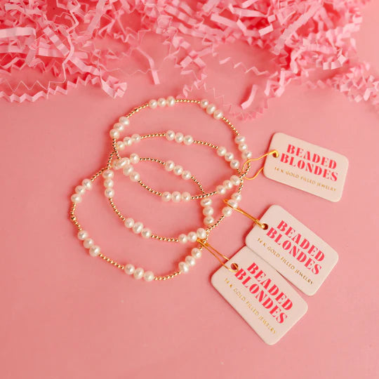 Beaded Blondes: ILY Coastal Pearl Bracelet