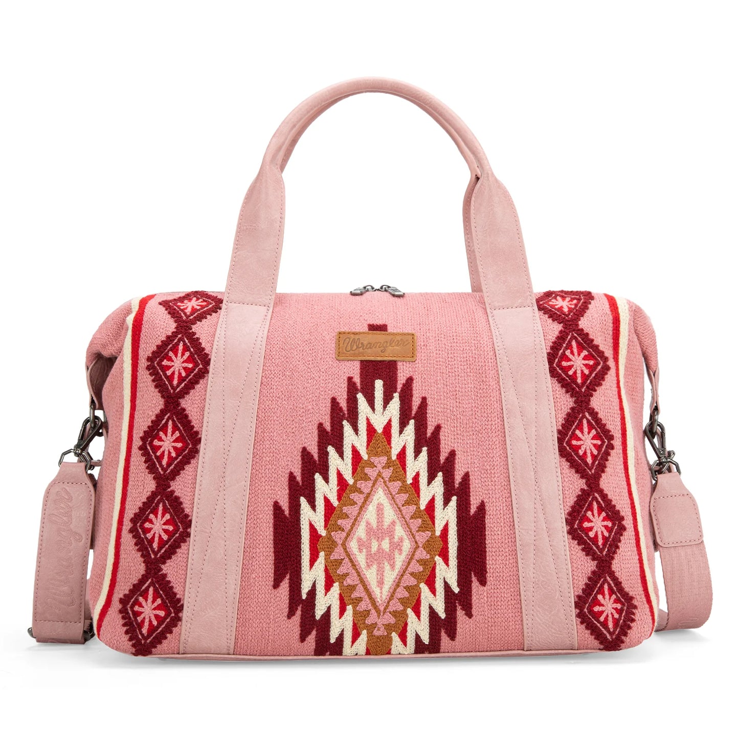 Wrangler Southwestern Print Duffle Bags- Blue, Pink, Brown