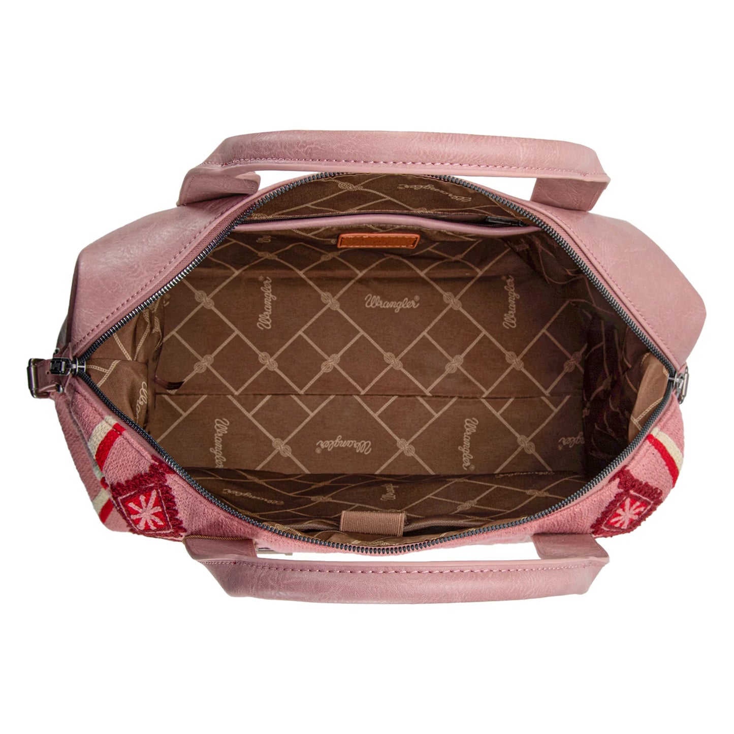 Wrangler Southwestern Print Duffle Bags- Blue, Pink, Brown