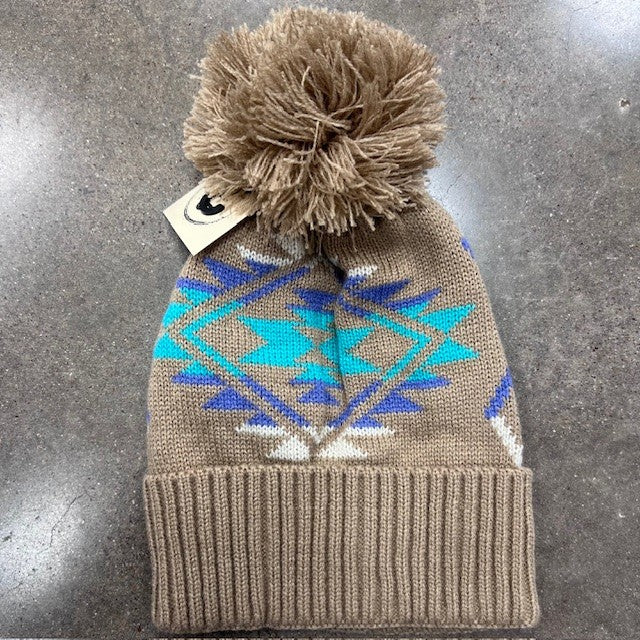 Aztec Taupe Beanie