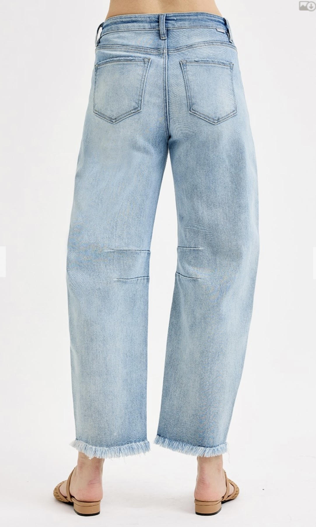 Risen Slouchy Crop Barrel Jeans