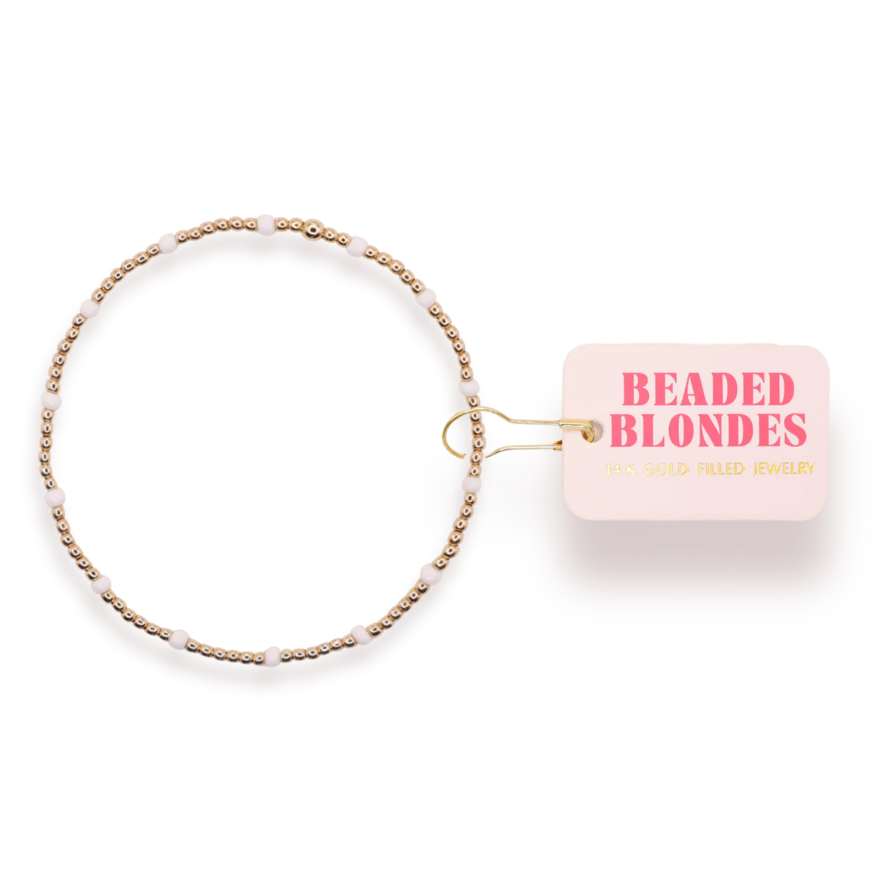 Beaded Blondes: White Dainty Poppi Bracelet