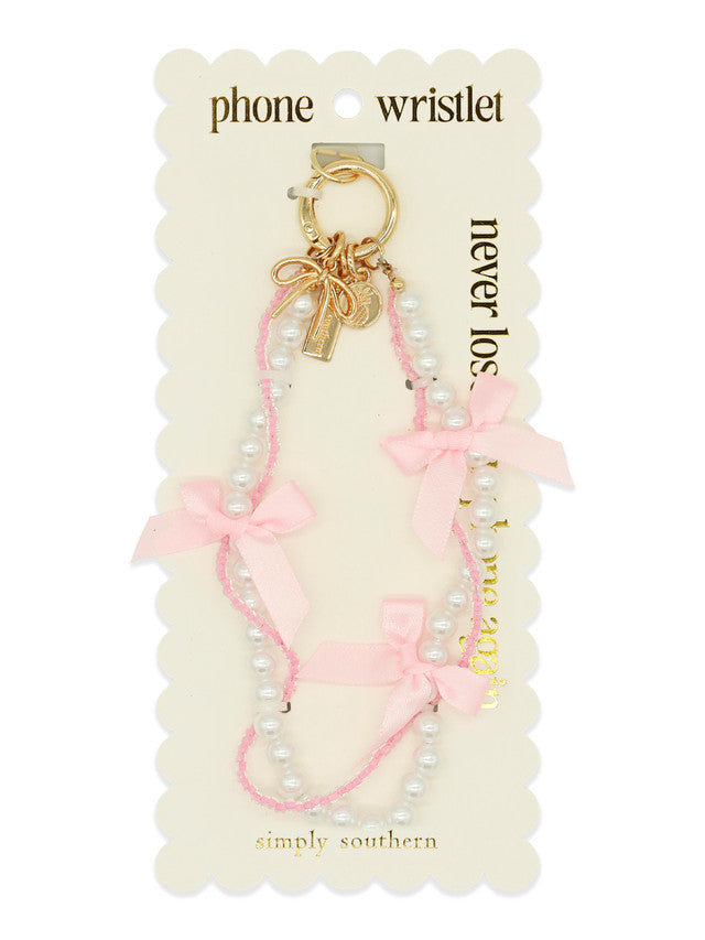 Simply Southern Phone Wristlet: Pink Bow