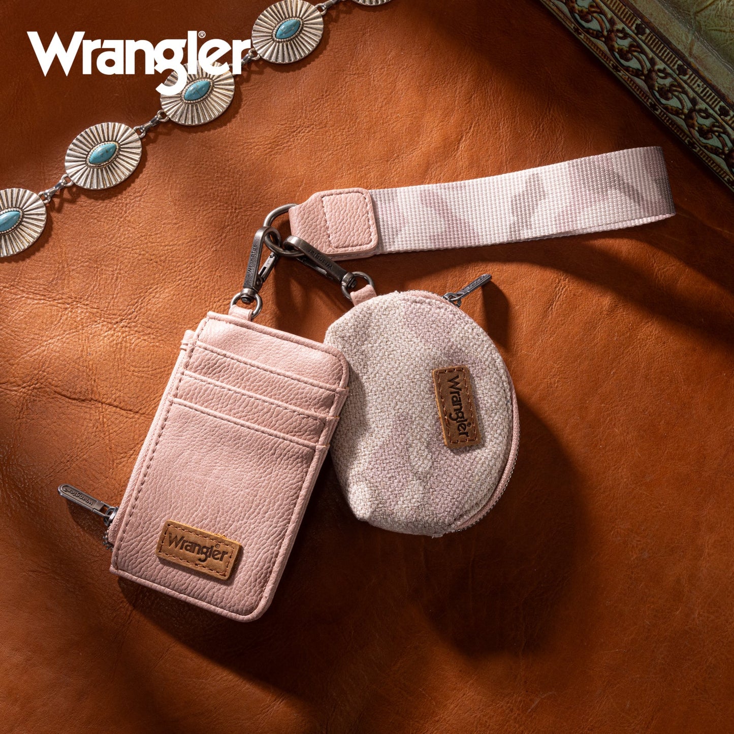 Wrangler Camo Dual Pouch Wristlet: 2 Colors