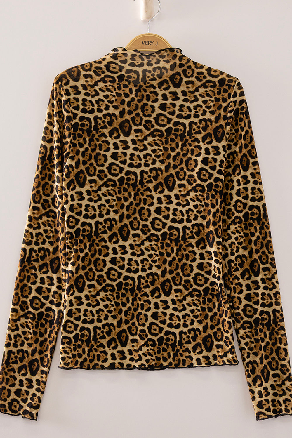 Leopard Mesh Top