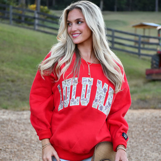 LULU Mac Camo Sweatshirt: Red