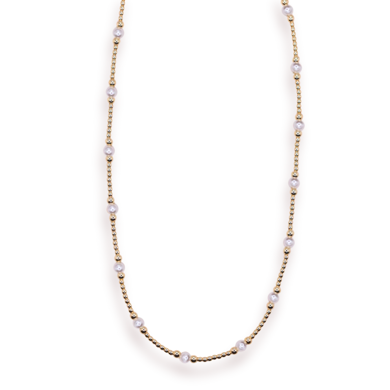 Beaded Blondes Dainty Sutton Necklace Pearl