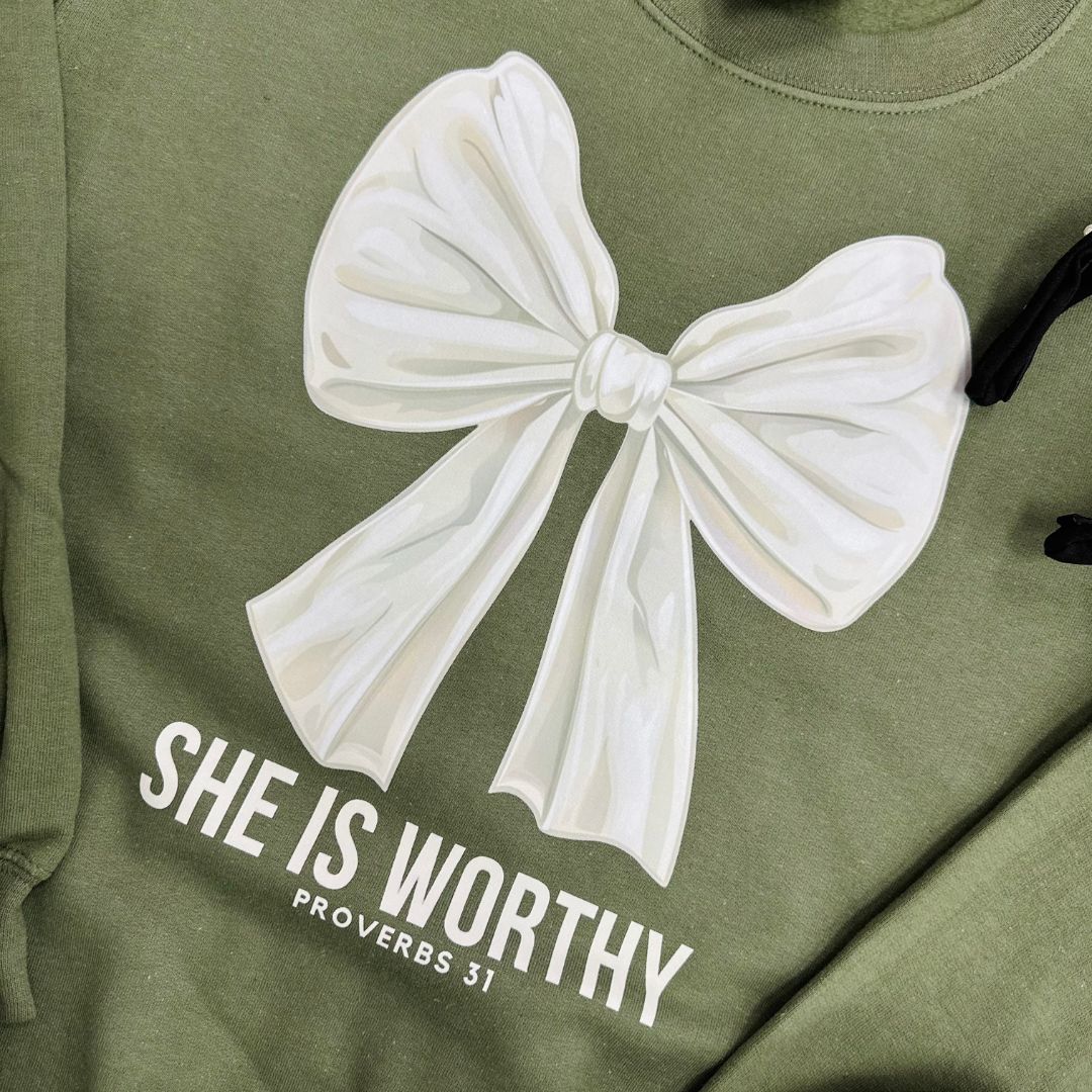 She Is Worthy Sweatshirt