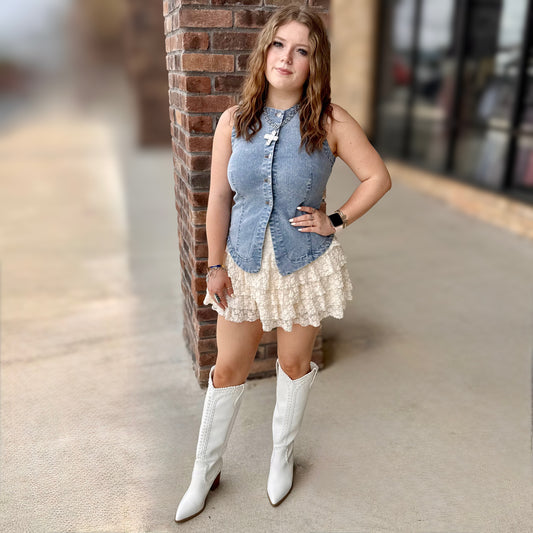 Ruffled Lace Skirt