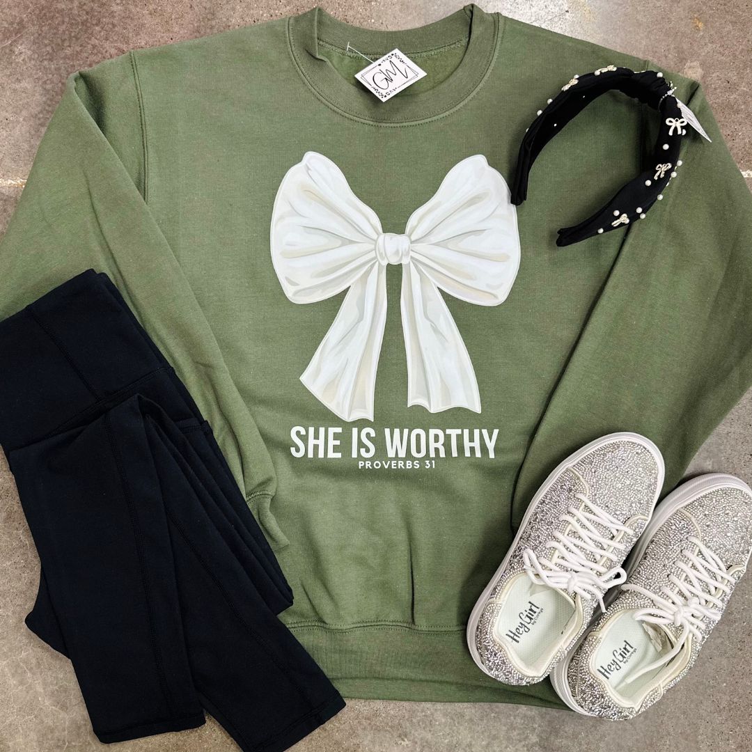 She Is Worthy Sweatshirt