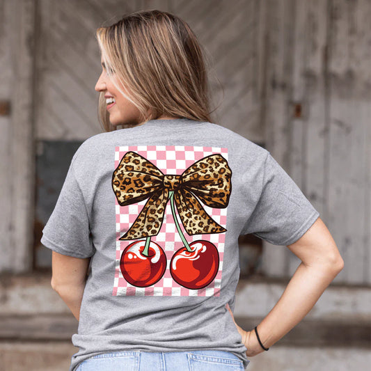 Girlie Girl Leopard Cherry Tee