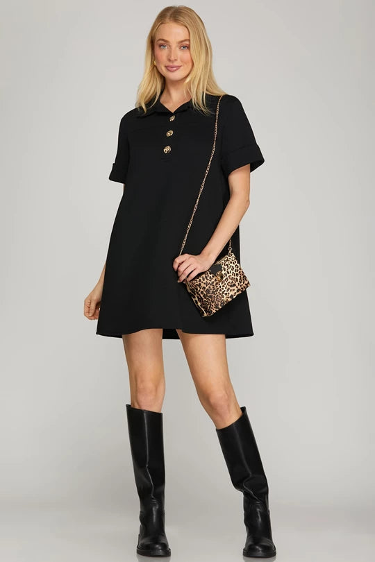 The Stacy Button Dress
