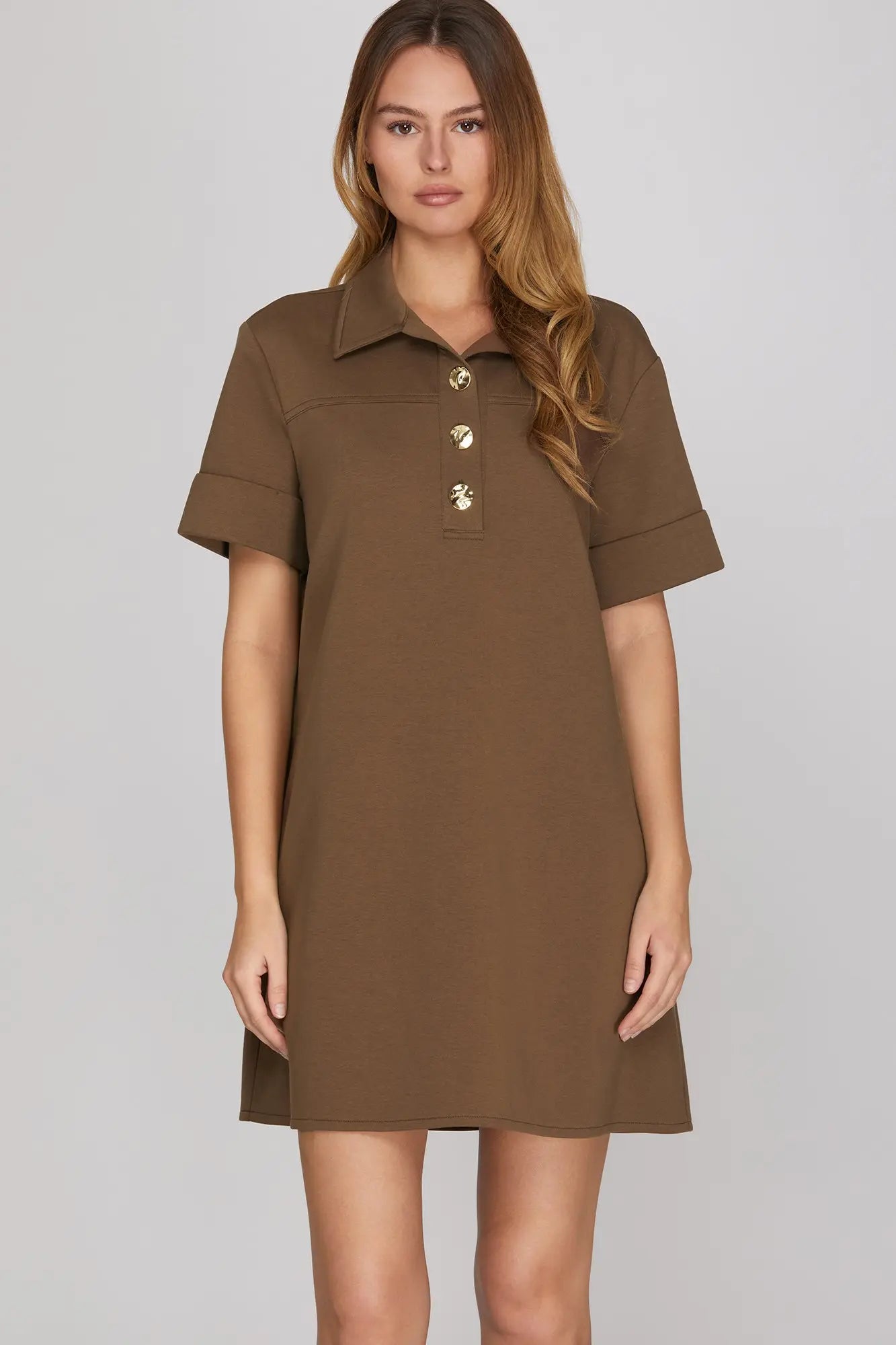 The Stacy Button Dress