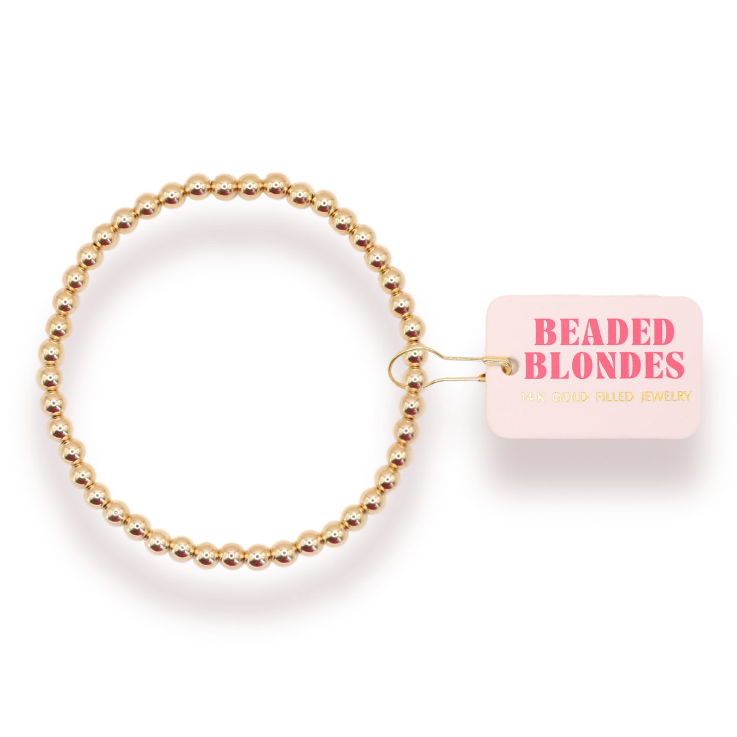 Beaded Blondes: 4mm Gold Beaded Bracelet