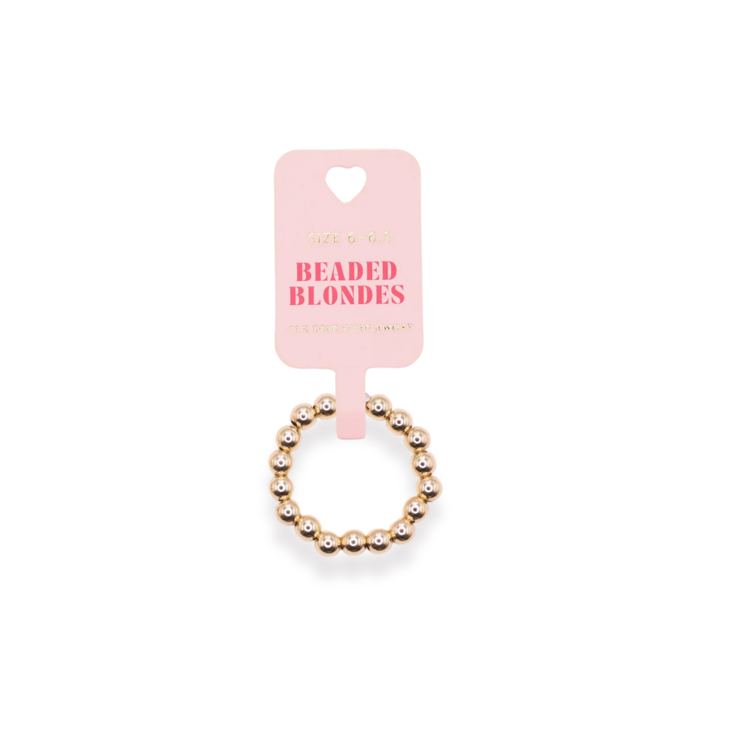 Beaded Blondes: 4mm Gold Beaded Ring