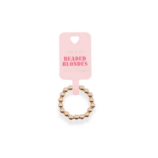 Beaded Blondes: 4mm Gold Beaded Ring