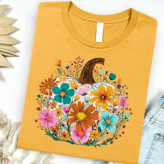PREORDER: Floral Pumpkin Tee