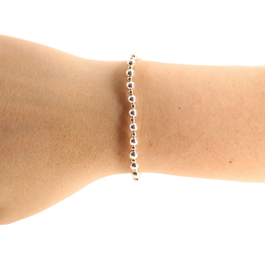 Beaded Blondes Mini Katy Bracelet Silver & Gold