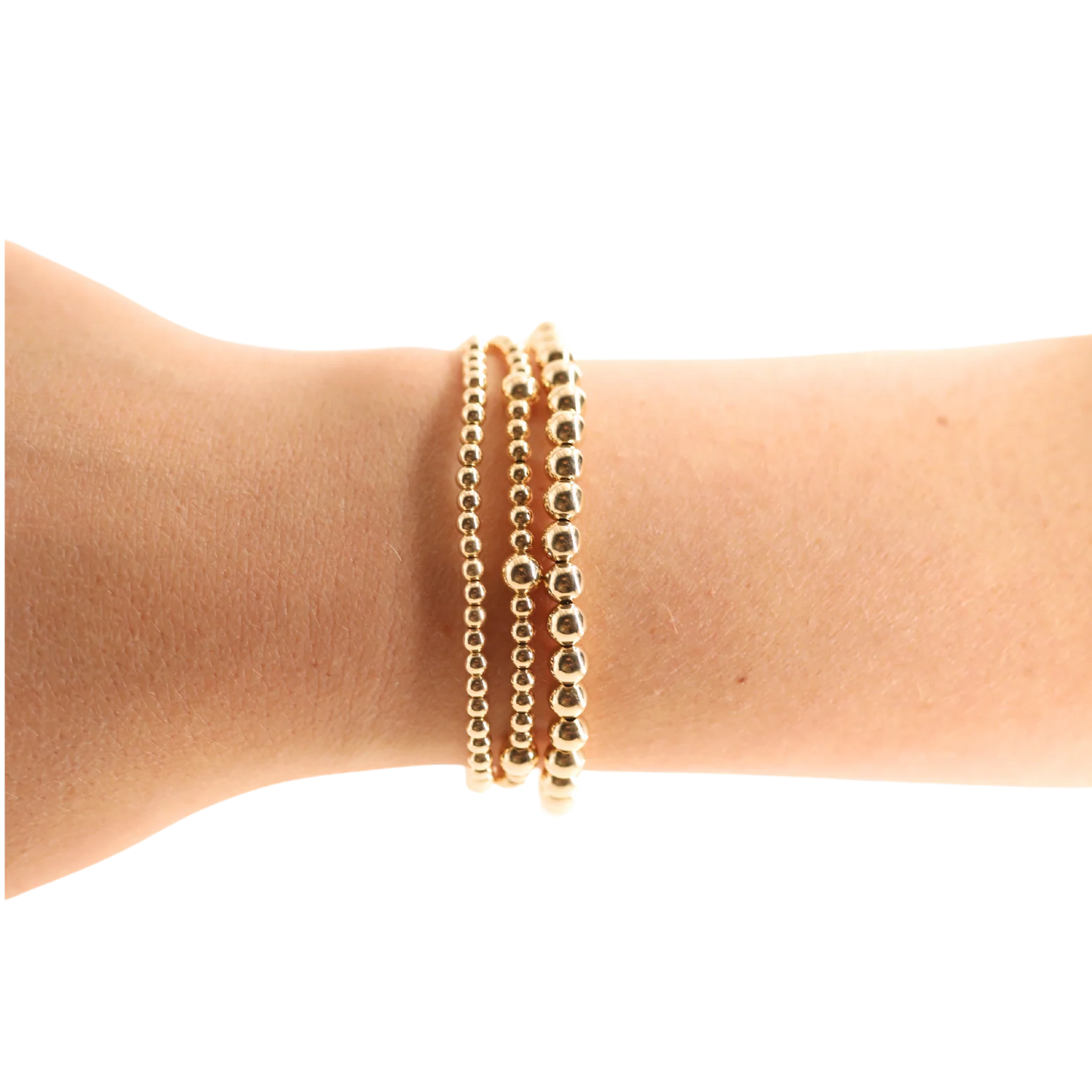 Beaded Blondes: 5mm Gold Beaded Bracelet