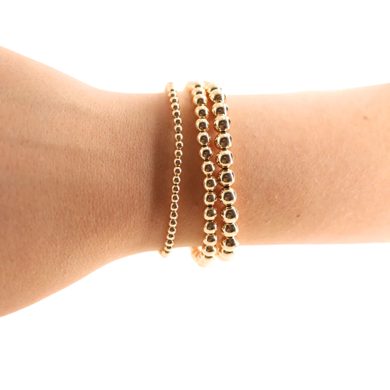 Beaded Blondes: 6mm Gold Beaded Bracelet
